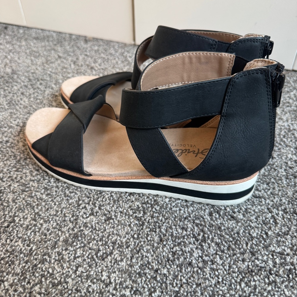 LifeStride Women's Zoom Platform Sandals Black Size 8 - Picture 4 of 8